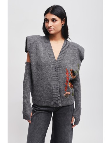 Gilet en maille avec manches Maryley