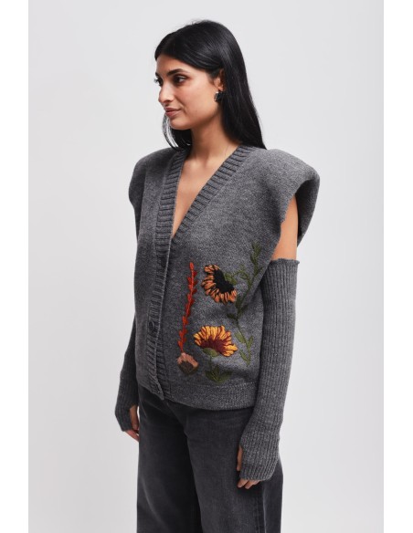 Gilet en maille avec manches Maryley