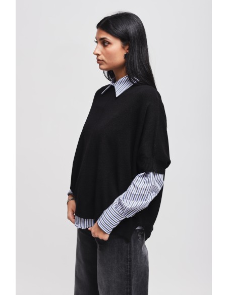 Maryley oversized top met 3/4-mouwen