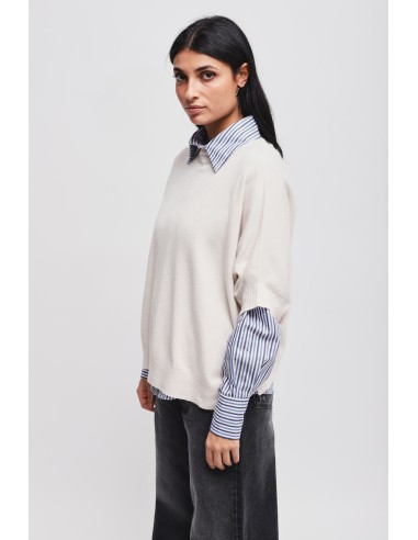 Maryley oversized top met 3/4-mouwen