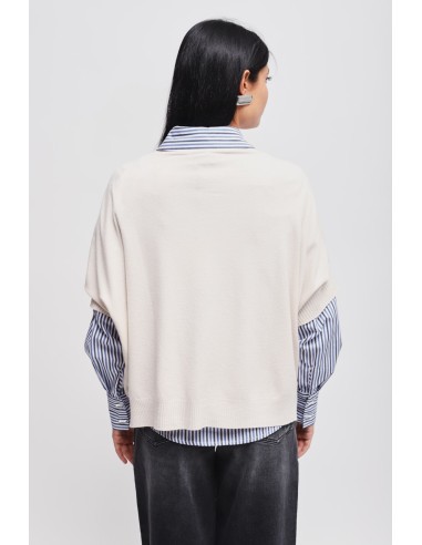 Maryley oversized top met 3/4-mouwen