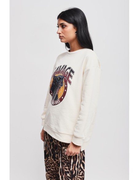 Sweatshirt en coton avec imprimé Maryley