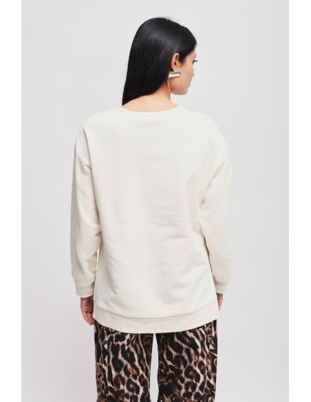 Sweatshirt en coton avec imprimé Maryley