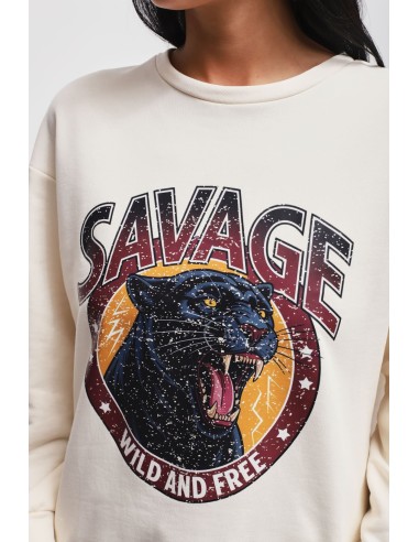 Sweatshirt en coton avec imprimé Maryley