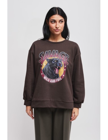 Katoenen sweater met Maryley-print
