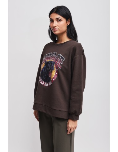 Katoenen sweater met Maryley-print