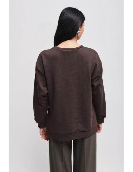 Sweatshirt en coton avec imprimé Maryley