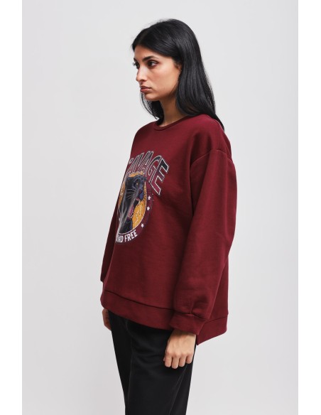 Sweatshirt en coton avec imprimé Maryley