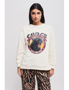 Sweatshirt en coton avec imprimé Maryley