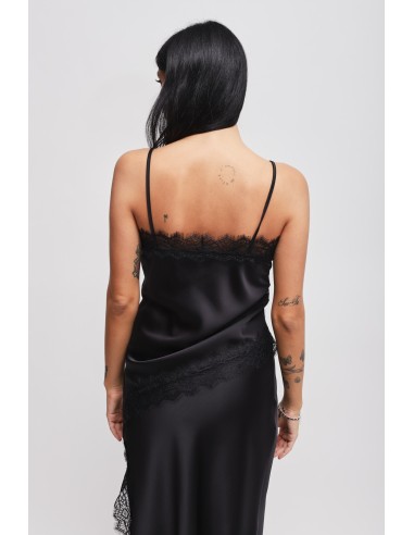 Top en satin avec dentelle Maryley