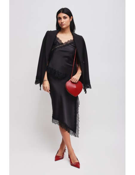 Top en satin avec dentelle Maryley