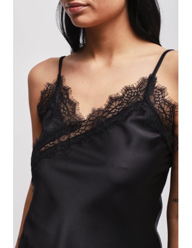 Top en satin avec dentelle Maryley