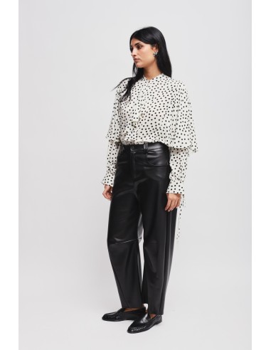 Pantalon balloon en similicuir Maryley