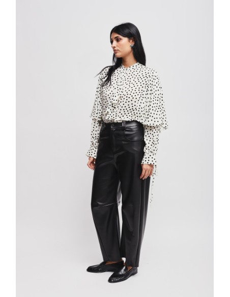Pantalon balloon en similicuir Maryley