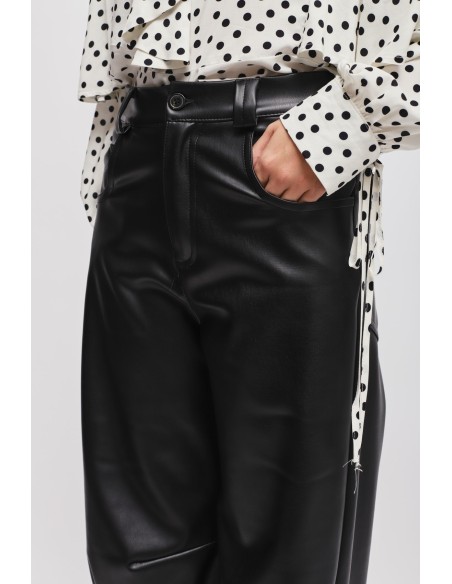 Pantalon balloon en similicuir Maryley