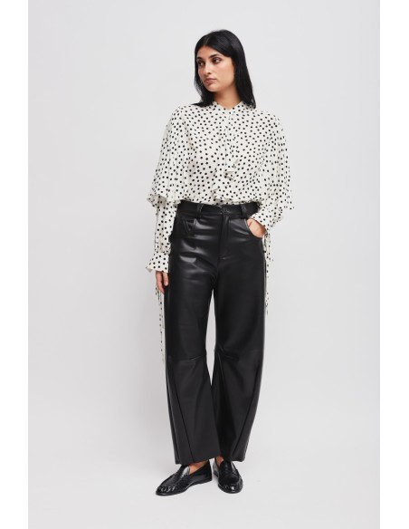 Pantalon balloon en similicuir Maryley