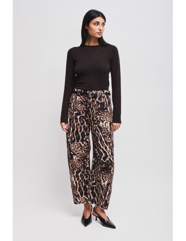 Luipaardprint ballonbroek met riem Maryley