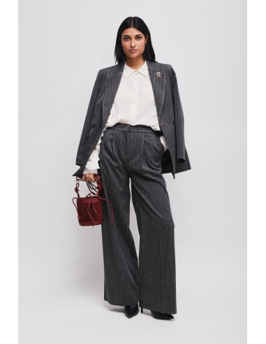 Maryley krijtstreep Palazzo-broek