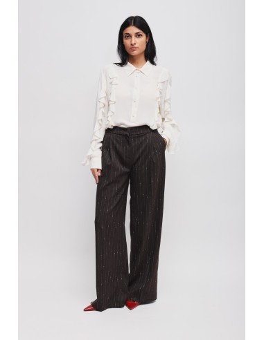 Pantalon palazzo à rayures tennis Maryley