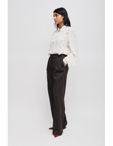 Pantalon palazzo à rayures tennis Maryley