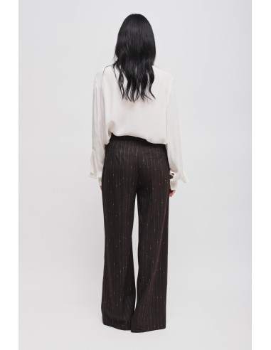 Maryley krijtstreep Palazzo-broek