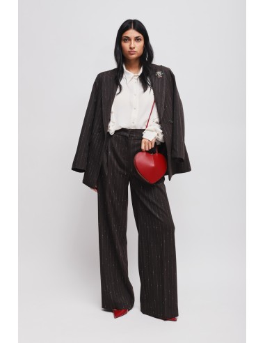 Maryley krijtstreep Palazzo-broek