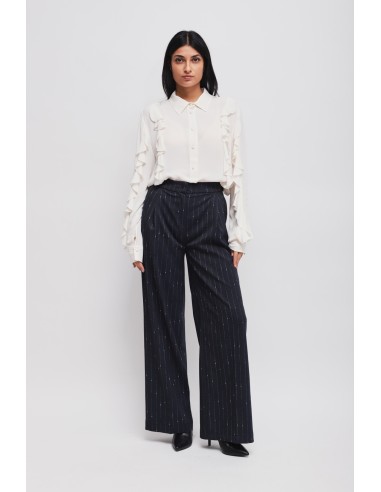 Pantalon palazzo à rayures tennis Maryley