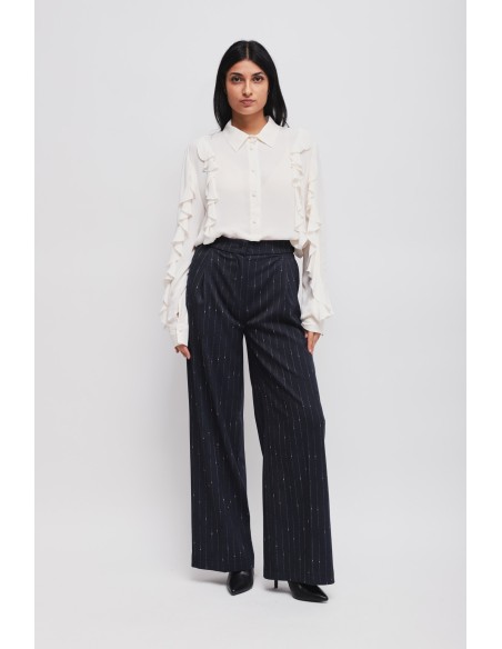 Pantalon palazzo à rayures tennis Maryley
