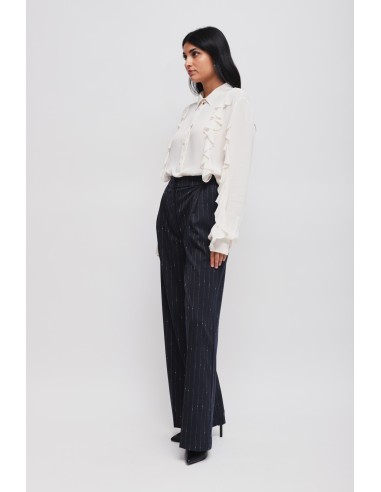 Pantalon palazzo à rayures tennis Maryley