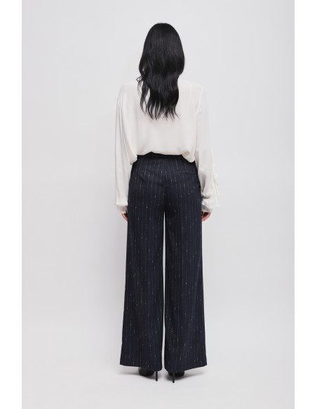 Pantalon palazzo à rayures tennis Maryley