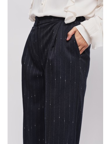 Maryley krijtstreep Palazzo-broek
