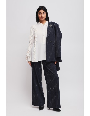 Pantalon palazzo à rayures tennis Maryley