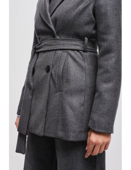 Veste à double boutonnage avec ceinture Maryley