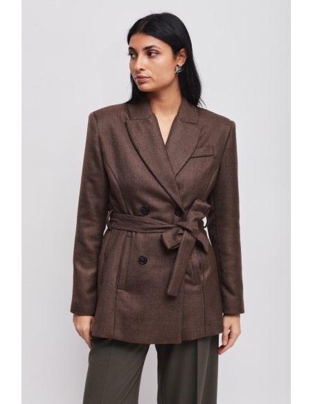 Veste à double boutonnage avec ceinture Maryley
