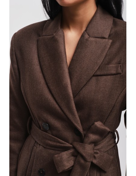 Veste à double boutonnage avec ceinture Maryley
