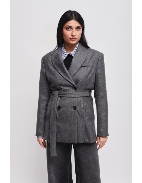 Veste à double boutonnage avec ceinture Maryley