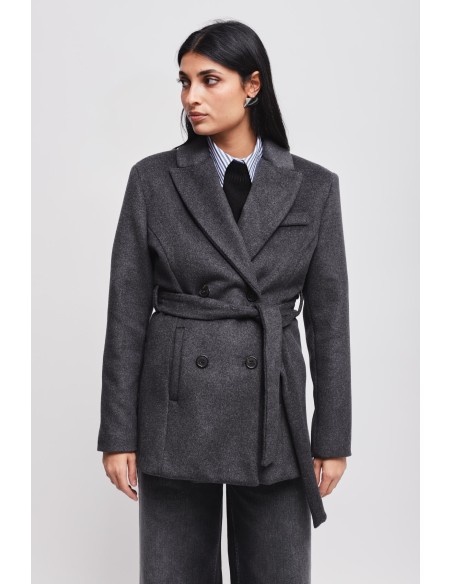 Veste à double boutonnage avec ceinture Maryley