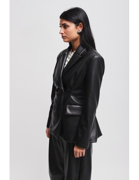 Veste croisée en similicuir Maryley