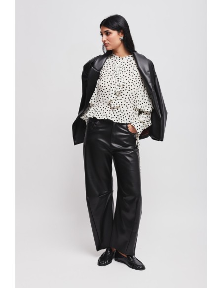 Veste croisée en similicuir Maryley