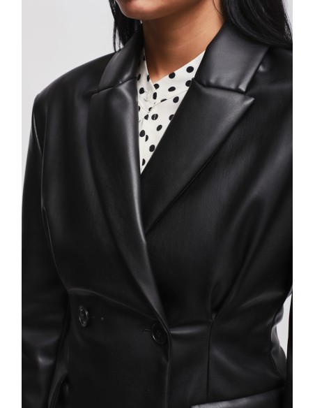 Veste croisée en similicuir Maryley