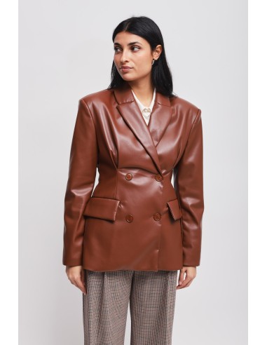 Veste croisée en similicuir Maryley
