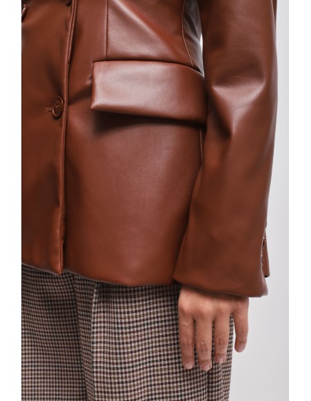 Veste croisée en similicuir Maryley