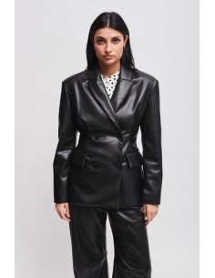 Veste croisée en similicuir Maryley