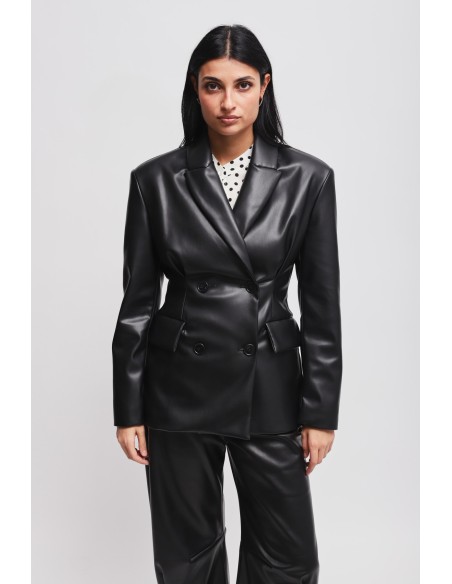 Veste croisée en similicuir Maryley
