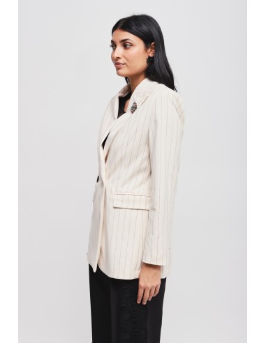 Veste à rayures tennis avec broche Maryley