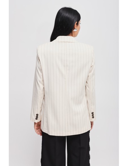 Veste à rayures tennis avec broche Maryley