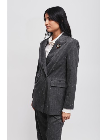 Veste à rayures tennis avec broche Maryley