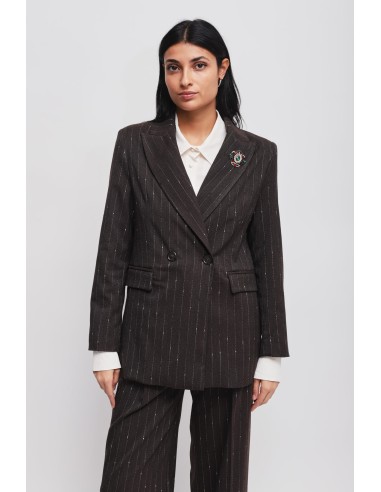 Veste à rayures tennis avec broche Maryley