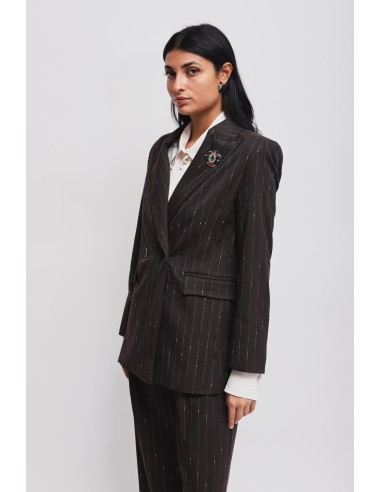 Veste à rayures tennis avec broche Maryley