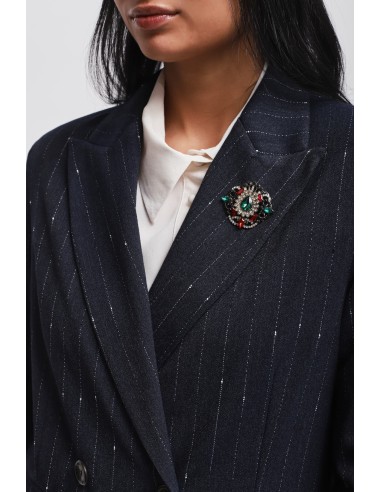 Veste à rayures tennis avec broche Maryley